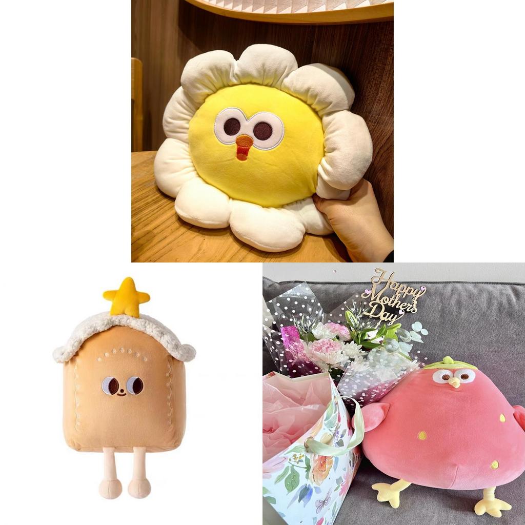 Duddun Chicken Plush Toy Cute Feather Filling For Kids Bedroom Decor Gift