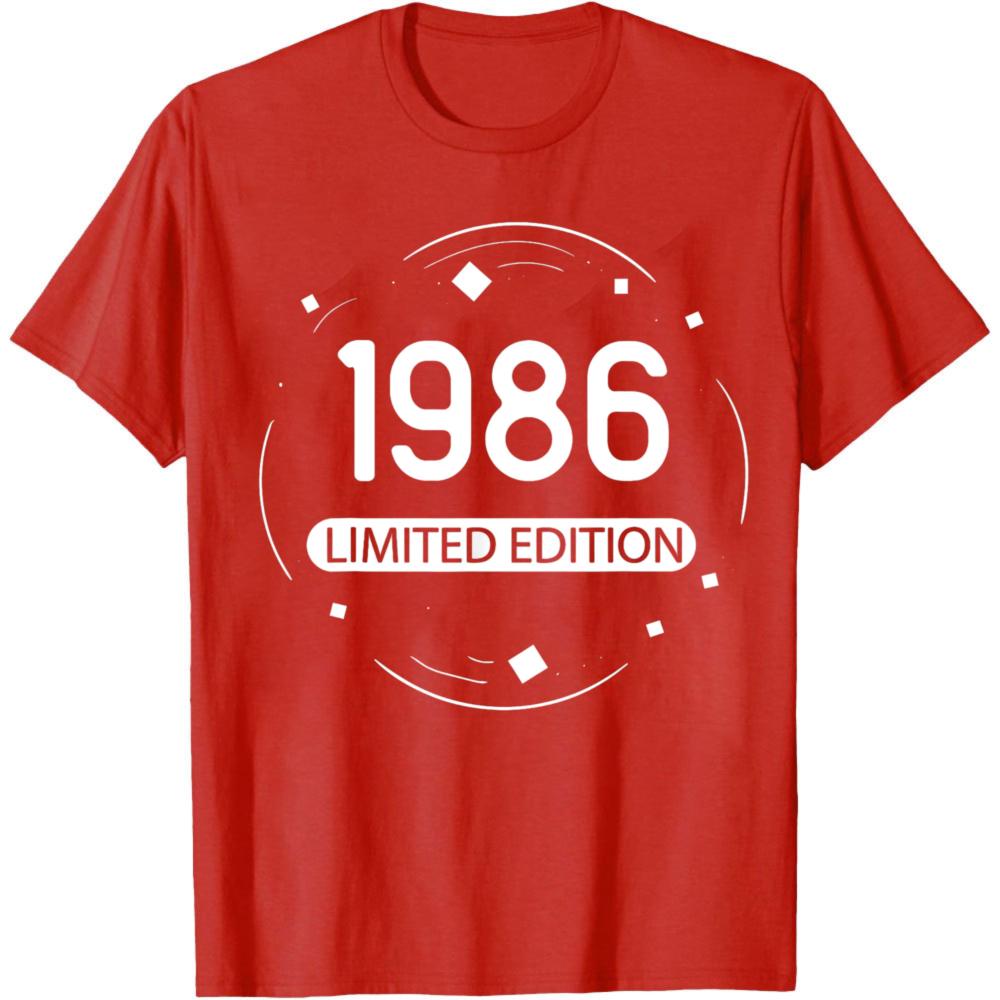 1986 Limited Edition Summer Men TShirt Vintage Style Casual Wear For Birthday Anniversary Gift For Him S