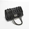 Bolsos clásicos de diamantes de moda para mujer, bandoleras para teléfono móvil y cambio.