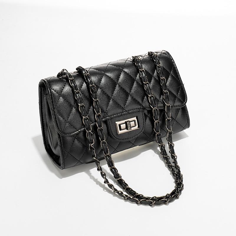 Bolsos clásicos de diamantes de moda para mujer, bandoleras para teléfono móvil y cambio.
