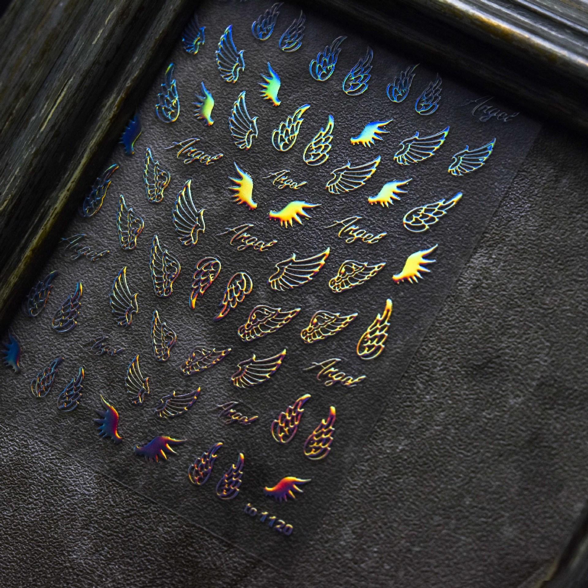 Рельефные крылья для ногтей — фото 7