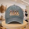 A MenS Baseball Cap Featuring a German Shepherd Design for Christmas Stylish And Casual Adjustable for Spring And Autumn Outi