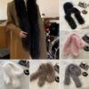 180cm Plush Long Strip Scarf Thick Fluffy Luxury Wraps Shawl Fashionable Y2K Girl Scarf Outdoor