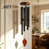 Durable Wind Chimes Metal Chime with 6 Aluminum Tubes, Garden Hanging Chimes, Stable Structure Weather Resistant for Outdoor Patio Decoration Low-key