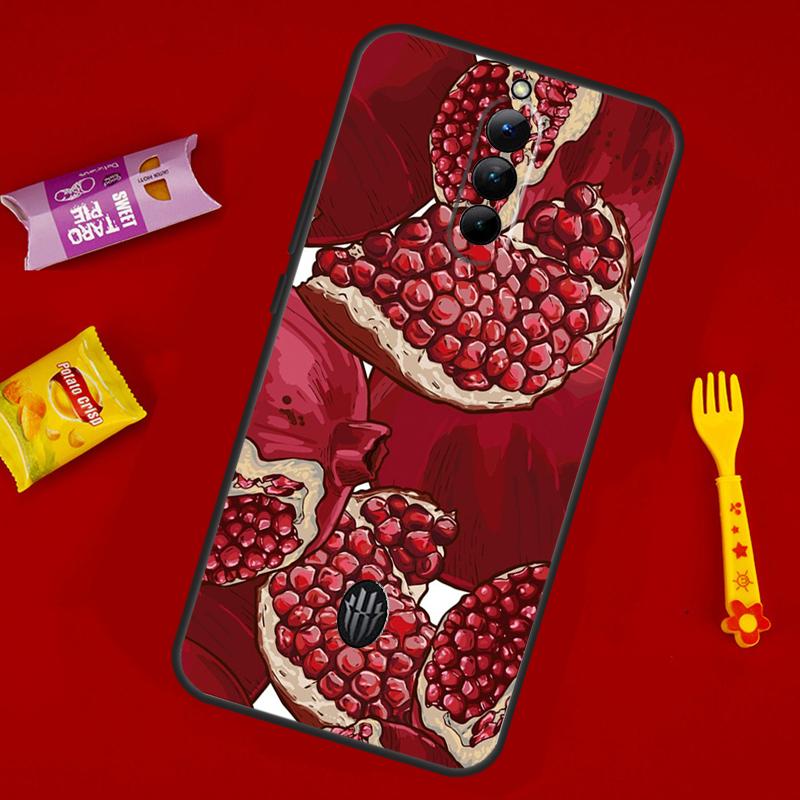 Food Fruit Red Pomegranate Phone Case For ZTE Nubia Red Magic 10 Air 6 7 6S 7S 8S 9S 10S Pro 8 9 10 11 Pro Plus Cover