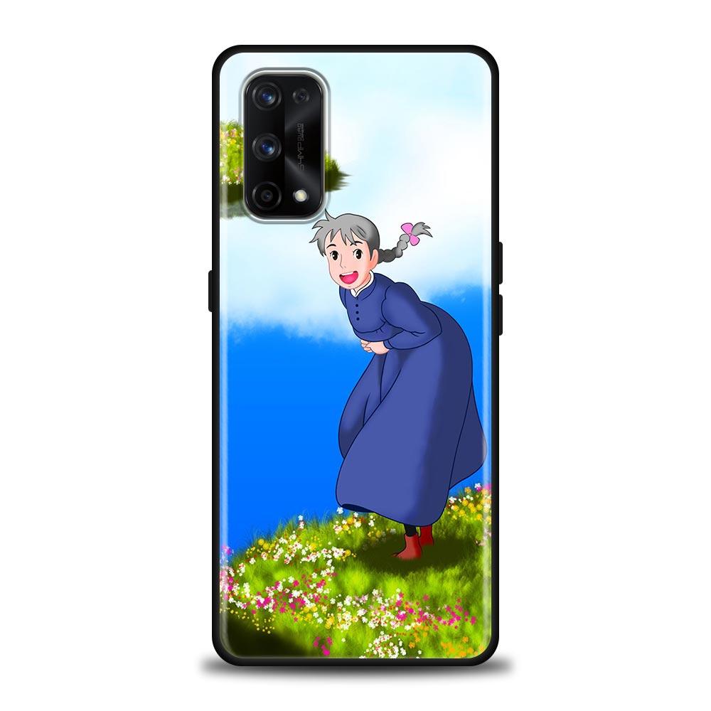 Miyazaki Hayao Anime Das Wandelnde Schloss Telefon Fall Für Oppo Realme 8i 8 9 7 6 5 Pro 9i 7i 5i 6i XT 5G Fällen Abdeckung Realme 8Pro