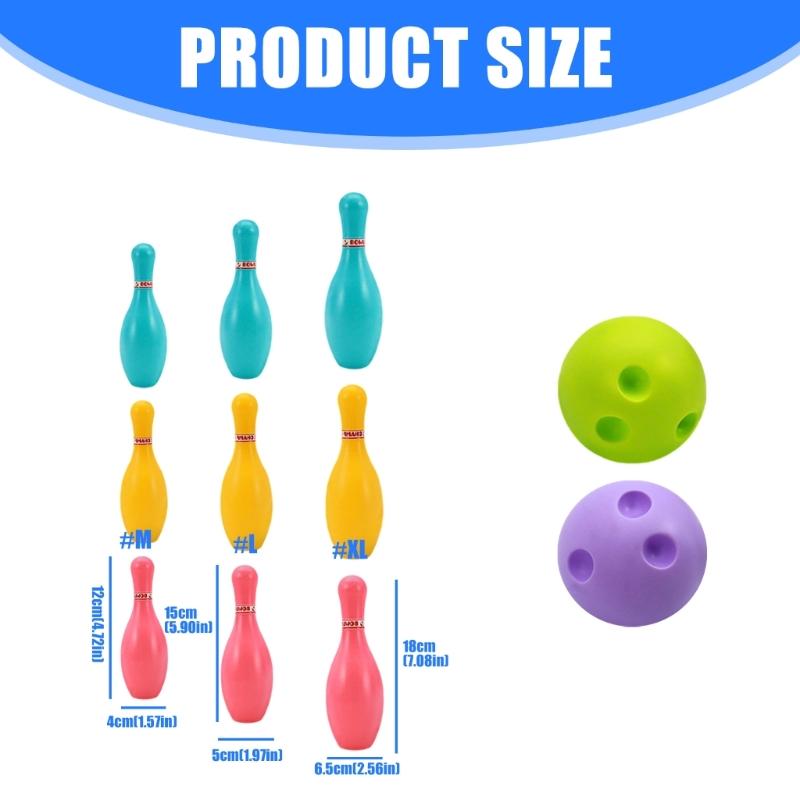 Children Bowling Toy Set for Indoor Family Fun and Coordination Skill with Bright Color Indoor Entertainment Activity