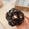 Cloth Women Hair Ties Flowers Mesh  Scrunchies Elastic Hair Bands Korean Style Hair Rope