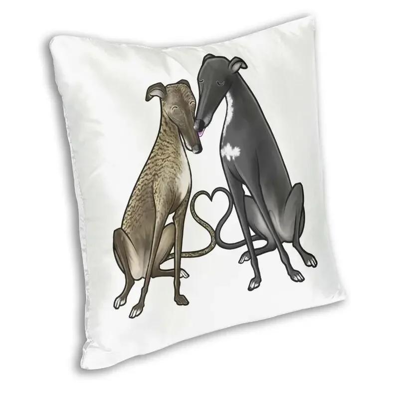 Greyhound Whippet Sighthound Dog Cushion Cover Double-Sided Printing Dog Lover Art Floor Pillow Case For Sofa Cool Pillowcase