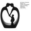 Figurină Imprimată 3D Familie de Trei Persoane, Statuie Părinte și Copil în Formă de Inimă, Ornament Mat pentru Decorul Casei, Cadou Creativ pentru Casă Nouă Ziua Mamei