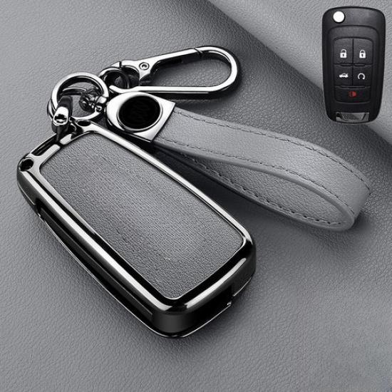 Zinc Alloy Leather Car Key Case Cover For Chevrolet Camaro Cruze Equinox Sonic