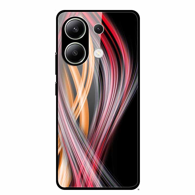 Glass Case For Xiaomi Redmi Note 13 Case Soft Bumper Tempered Glass Hard Back Cover For Redmi Note 13 Pro Phone Case Funda Coque