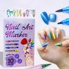 Drawing Pen, Nail Painting Pen, DIY , Quick-drying, Colored Pen For Drawing Flowers And Outlining (10 Colors30ml)