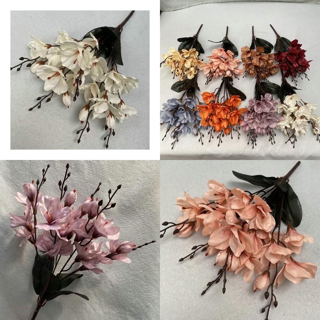 High Simulation Magnolia Flower Bouquet For Wedding Decor And Home Styling