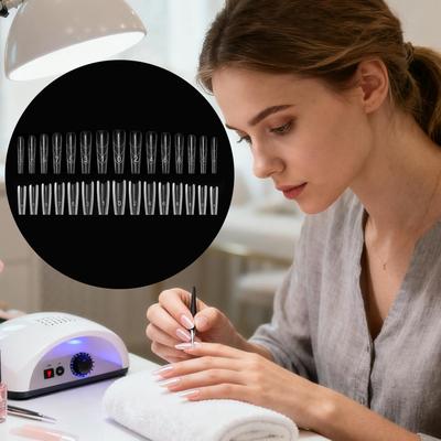 Šablony na nehty pro prodlužování 240 kusů průsvitné manikúra tvoření gelové šablony na prodlužování nehtů ABS šablony na horní nehty pro začátečníky
