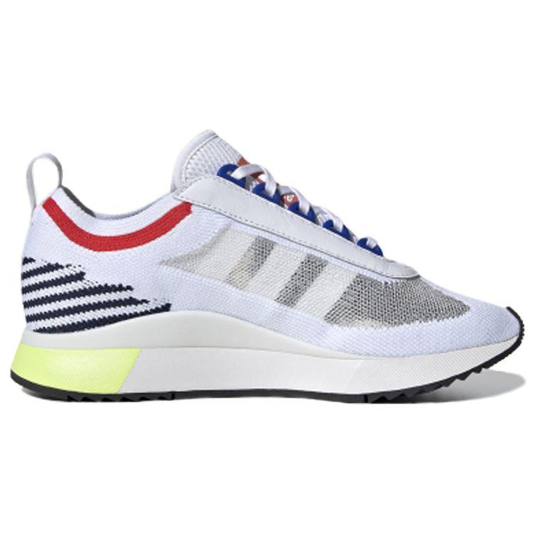 adidas Originals Sl Tela Cuero Sintético Cómodos Versátiles Antideslizantes Resistentes al Desgaste Zapatillas Casuales de Caña Baja para Mujer Blanco Rojo Azul FV9492