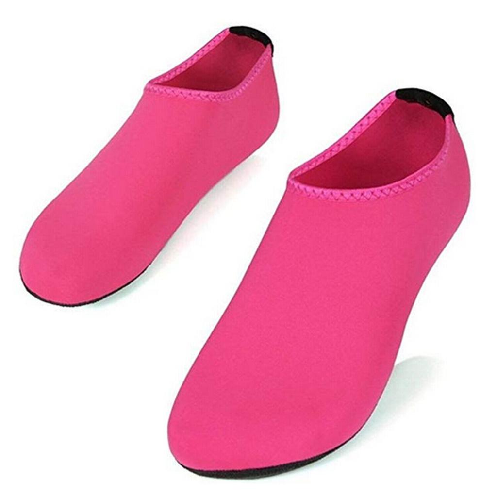 SEASOLES Pink Water Shoes Anti-Slip Quick-Dry Lightweight Soft Beach Sandals for Women Kids Size 30-33