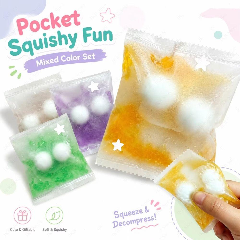 Fruit Filled Sensory Dumpling Squishy Handmade Fidget Squeeze Bag Children Gifts