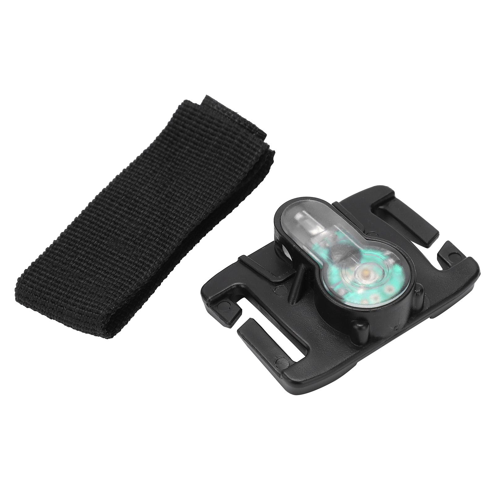 

Outdoor Mini Survival Light IPX8 Waterproof Safety Signal Lamp with Belt for Vest Bag Blue Light