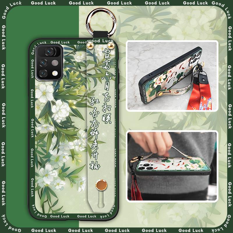Shockproof Elderly lady Phone Case For UMIDIGI A11 Pro Max Chinese style Durable Phone Holder Waterproof Soft case Ring