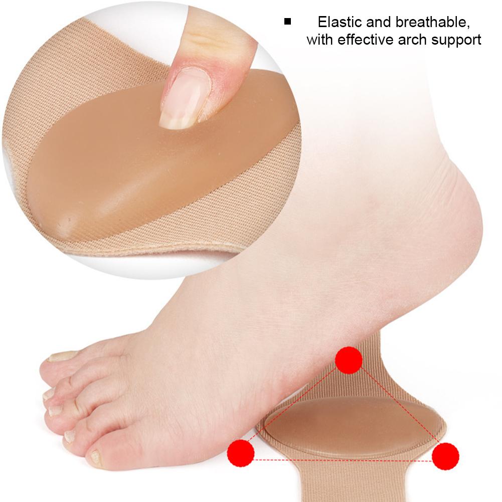 Silicone Flat Foot Correction Insole Elastic Bandage Arch Support Pad Flat Foot Massage Pad Men Women Eversion Footrest Pad