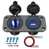 12V Cigarette Lighter Socket Quick Charge PD QC3.0 USB Charger Power Outlet with Button Switch for Car Boat Marine RV Golf Cart
