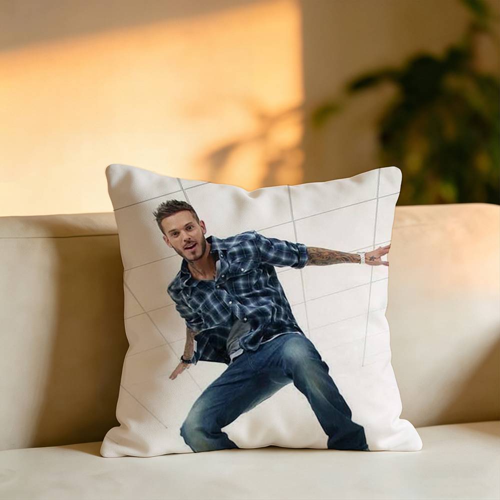 Pop Singer Matt Pokora Pillow Case Square DoubleSided Sofa Cushion Cover Bedroom Bedside Pillow