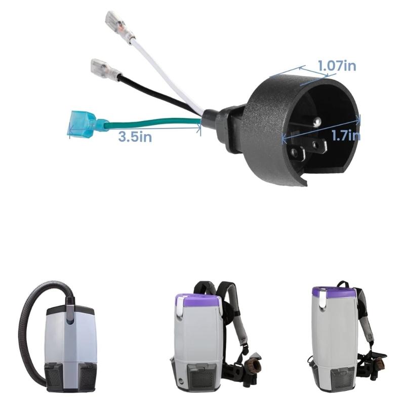 Robustní napájecí kabel vysavače Náhradní zástrčka Sestava napájecí zástrčky Vhodné pro komerční stupeň 15A 125V
