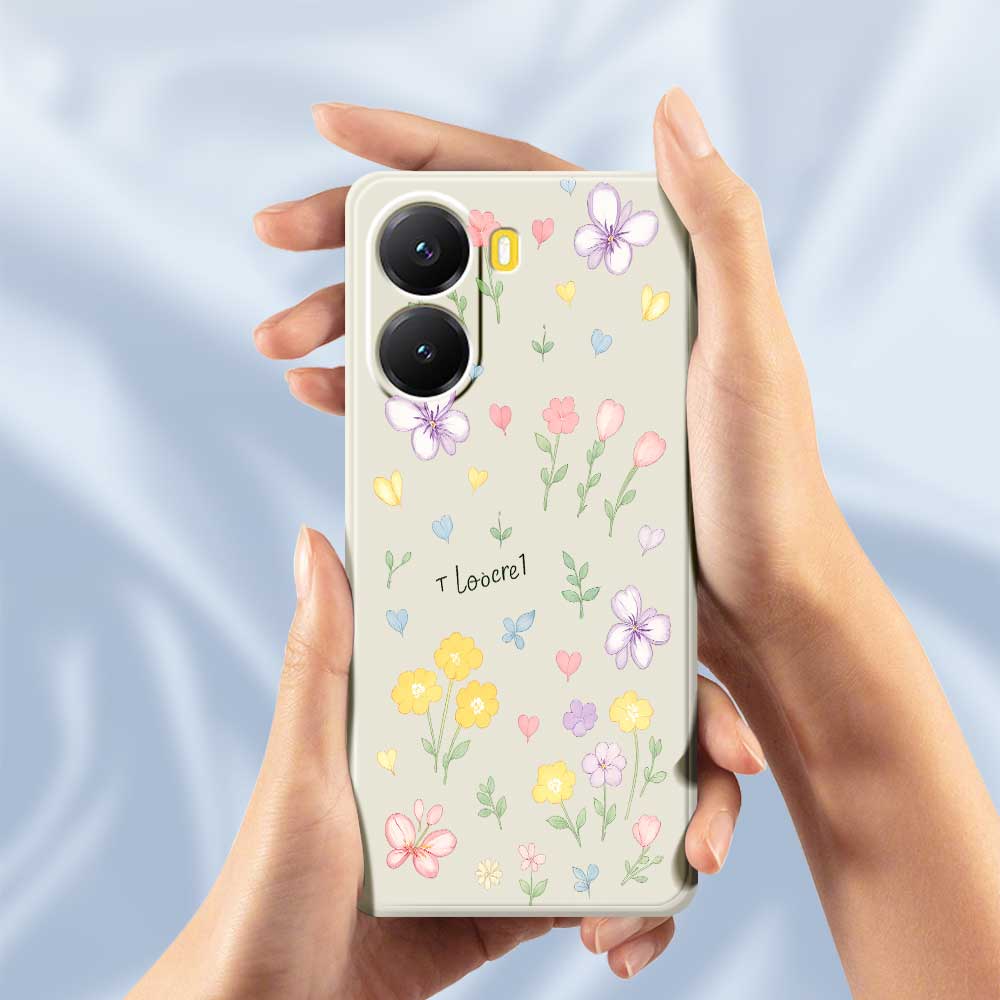For Xiaomi Redmi Turbo 4 5G/Poco X7 Pro 5G Case Small Flowers Pattern Printing Straight Edge TPU Phone Back Cover