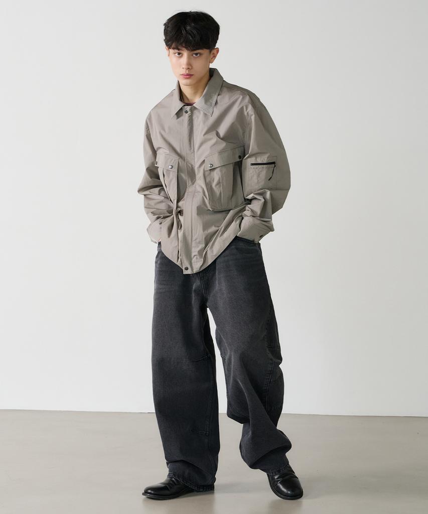 Knouun Nylon Shirts Jacket (Beige)