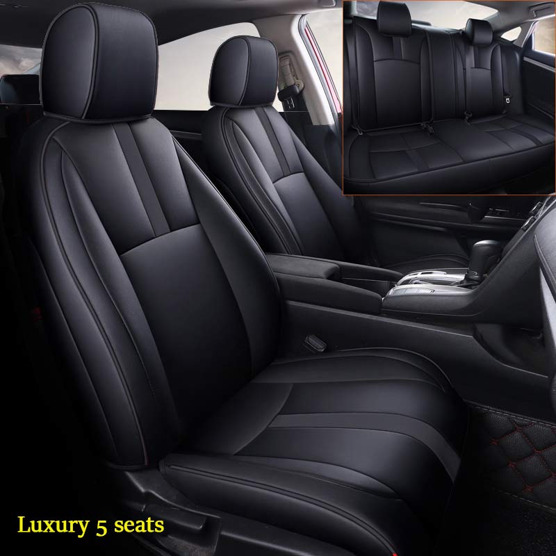 Full Set Car Special Seat Covers For Honda Civic 2016 - 2025 10th generation Seat Cushion High Quality PU Leather Protect Cover