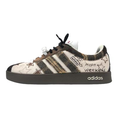 VL COURT 2.0 Rutschfest Abriebfest Niedrig geschnitten Skateboard-Schuhe Unisex Teebraun JS3003(Team1257-)