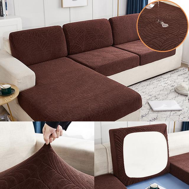 

Жаккардовый чехол высокого качества для дивана, сиденья, защита для мебели для домашних животных, детский эластичный моющийся съемный однотонный чехол Normal 50-63cm