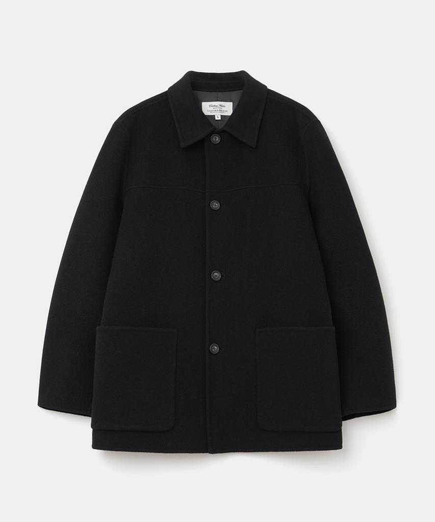 Uniform Bridge Cashmere Blend Handmade Car Coat Black