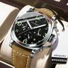 Luxury Military Watch for Men Waterproof Luminous Leather Watch Quartz High Quality Sports Watches Male Reloj