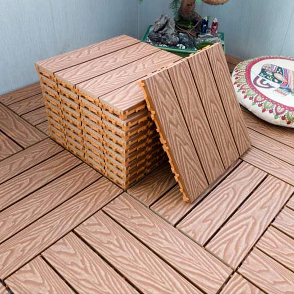 Wasserdichte, wartungsfreie WPC-Terrassendielen für Terrassen, Gärten und Balkone - Selbstverlegend und korrosionsbeständig