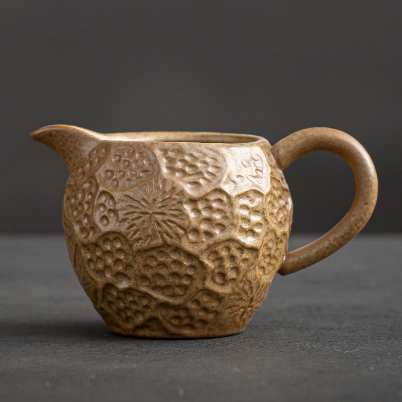 

Чайник из керамики с ржавой глазурью в японском стиле, ретро, с боковой ручкой, чахай для переливания, чашки для чая, чайный набор для кунг-фу, бытовой чайник с ситечком