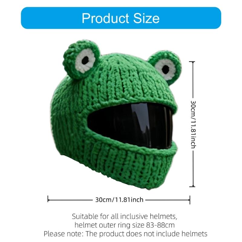 Cartoon Design Motorcycling Helmet Cover Soft Acrylic Knitting Cover For Full Face Helmet Unisex Accessory