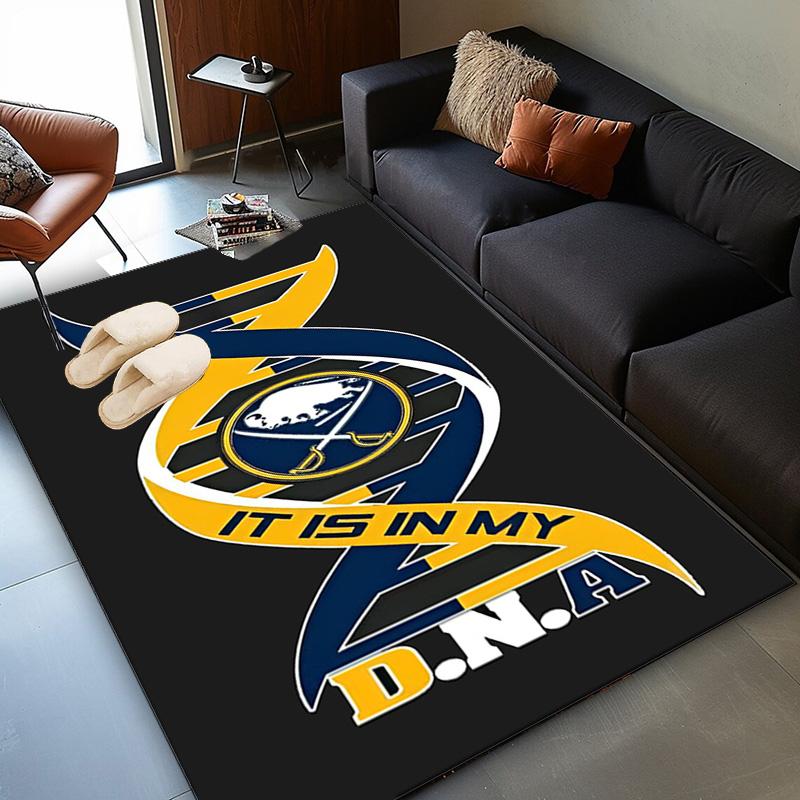 Buffalo Hockey Emblem Area Rug Suitable for Indoor And Outdoor,Carpets for Kitchens, Homes, Offices, Living Rooms,Home Decor,Christmas Gift