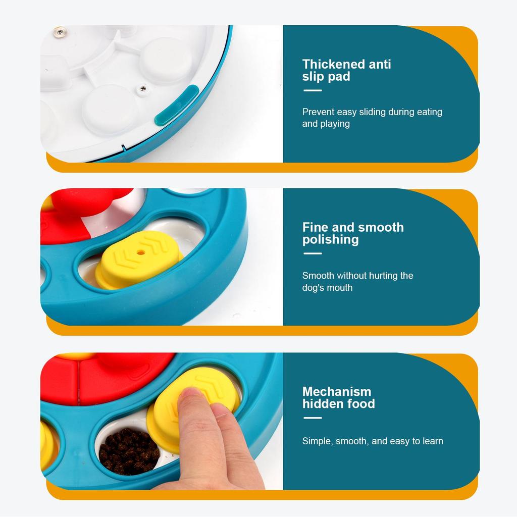 Anti-Spill Rotating Slow Feeder Bowl for Large & Small Dogs