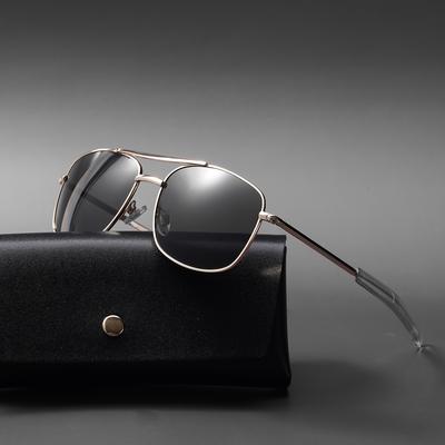Ruiao  Classics Men and Women Aviator Sunglasses Double Bridge Metal Glasses for Driving and Fishing