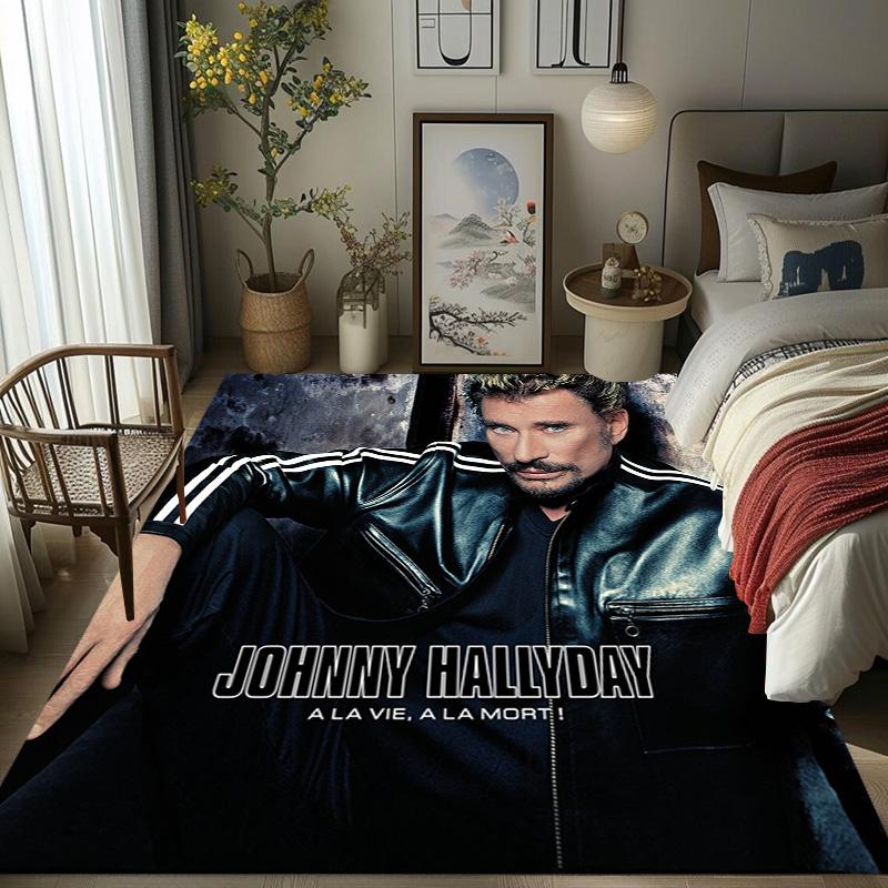Johnny Hallyday: Life Death carpet Suitable for all seasons floor mats Dormitory decoration Protective pad Fashion