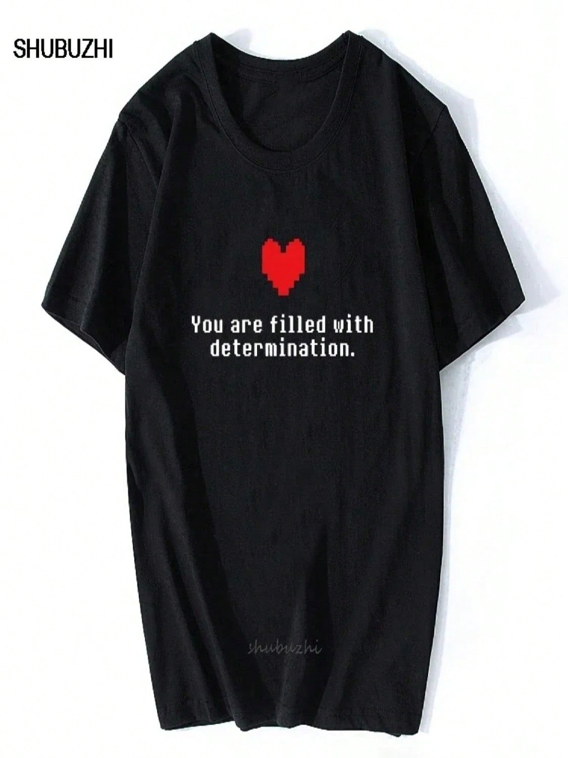 You Are Filled With Determination Letter T-Shirt Undertale Funny Game T Shirt Women Gamer Clothes High Quality Tee S разноцветный