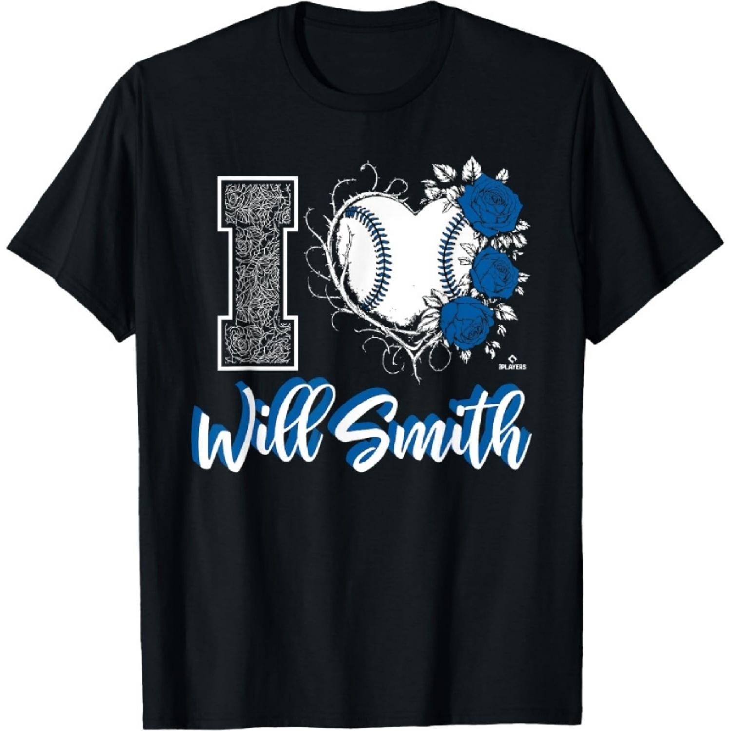 Я люблю бейсбольный стежок Уилл Смит Лос-Анджелес Бейсбол Футболка XXXXXL чёрный