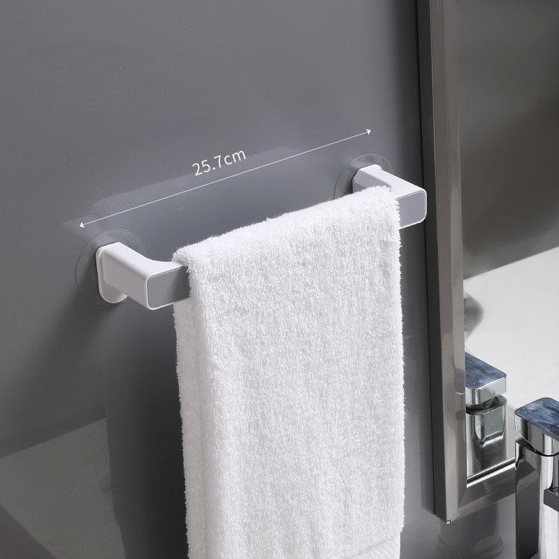 Punch Free Bathroom Towel Storage Rack Toilet Towel Storage Rack Wall-Mounted Bathroom Kitchen Hook