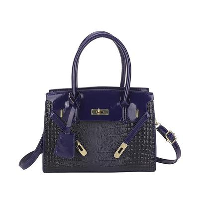 Crocodile Print Platinum Bag Women's 2023 Autumn European and American New Handbag High-end Fashion Large-capacity Women's Bag Bags