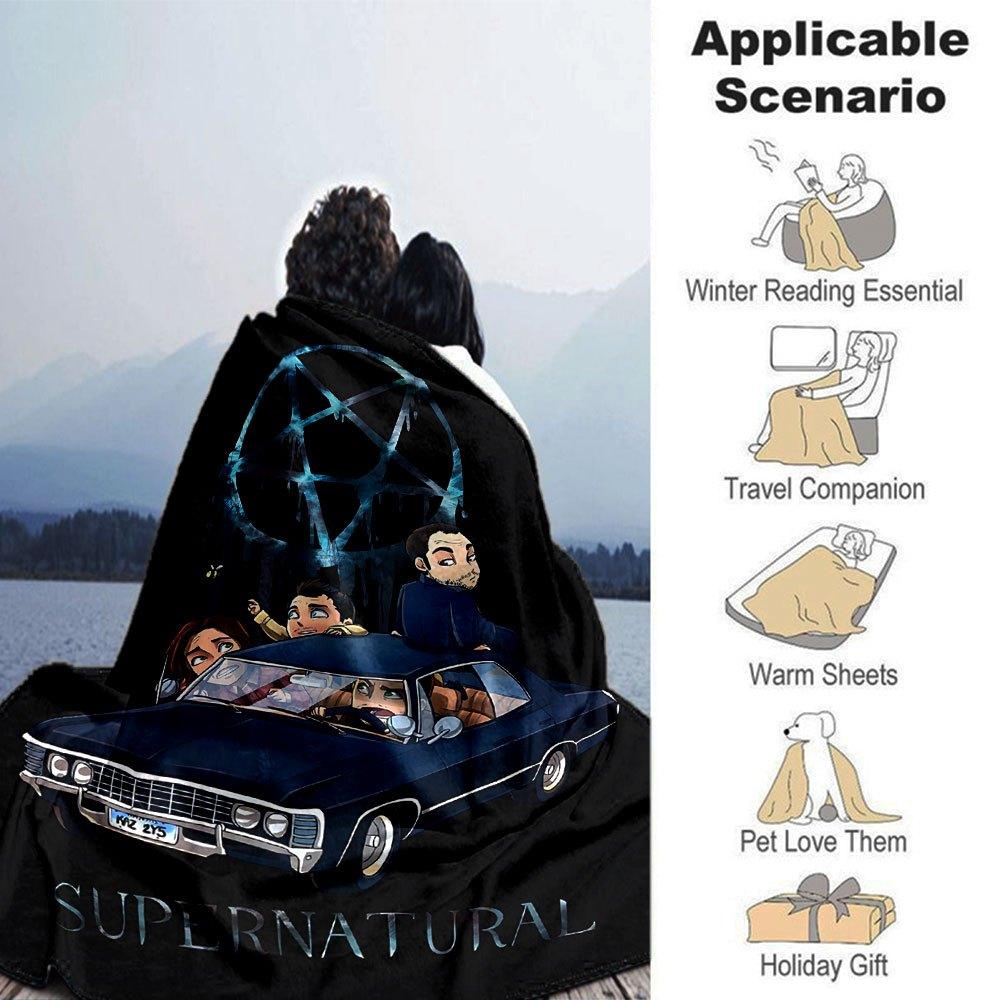 1pc Supernatural 7 Blanket Soft Warm Throw for Home, Office, Travel All Season Cozy Bedding Gift, Office Cozy AccessoryB
