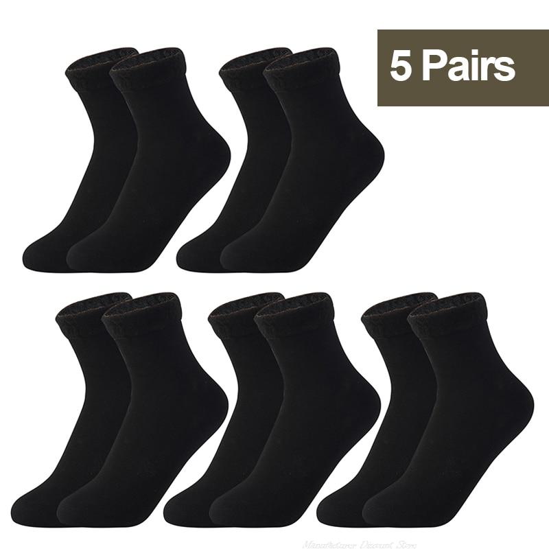 Winter Snow Socks Women Men Velvet Thickened Medium Tube Solid Color Floor Thermal Floor Sleep Socks Cashmere Socks