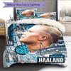 Erling Haaland Pride Bedding Quilt Set Quilt Cover Pillowcase Home Decoration Birthday Gift (1 * duvet cover + 2 * pillowcase, without core)