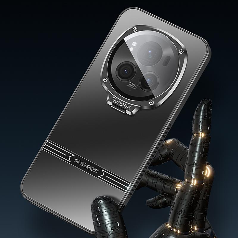 Husă Mată pentru Honor Magic6 Pro 5G Cadru Metalic pentru Obiectiv PC+TPU Husă Telefon cu Folie pentru Obiectiv